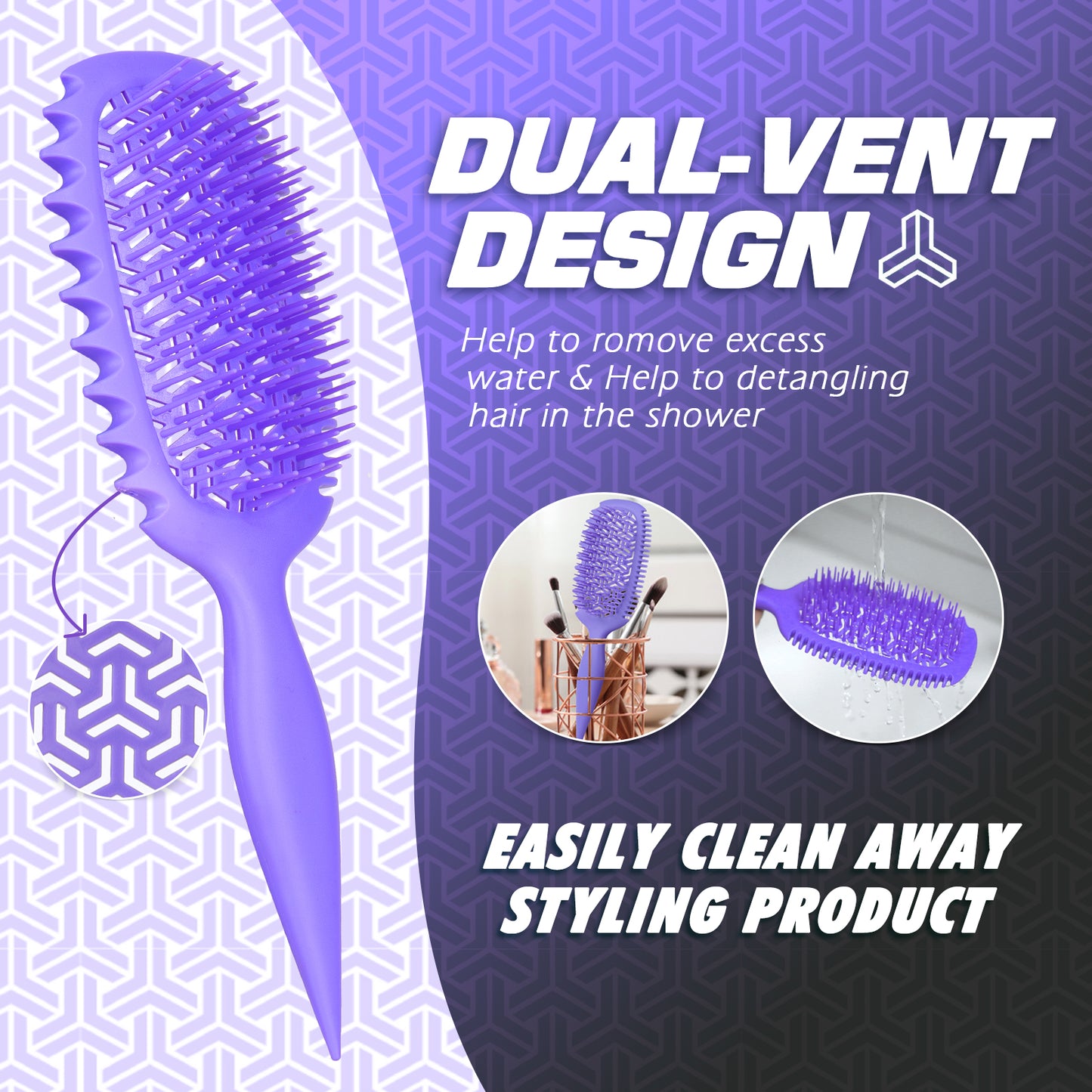 Candy Brush Curlking Hair brush Defining Vented Hair Brush for Effortlessly Detangling & Blow Drying, Professional Airflow Brush for All Hair Types, Shaping & Styling Wet Hair Brush for Women and Girl, Idea Gift