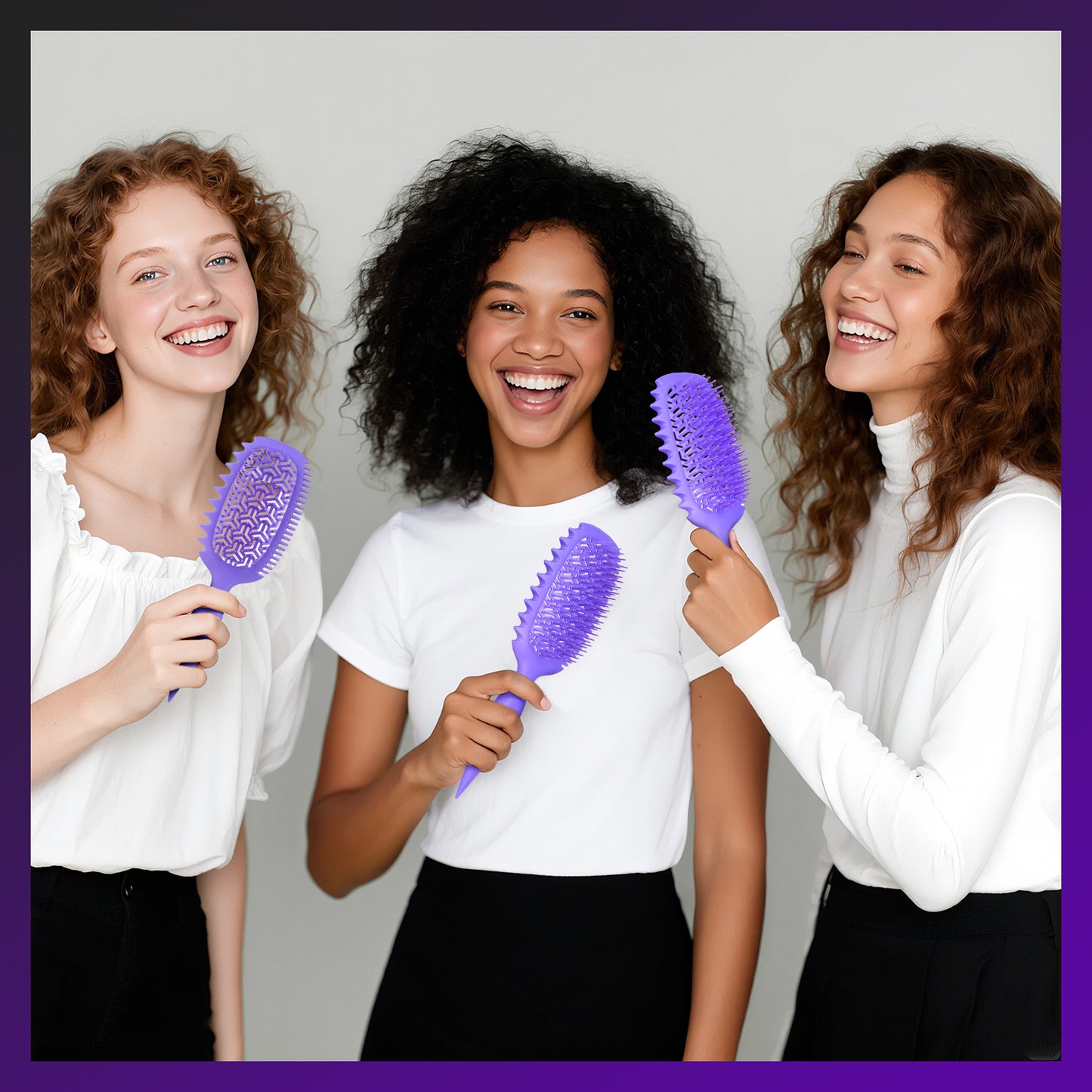 Candy Brush Curlking Hair brush Defining Vented Hair Brush for Effortlessly Detangling & Blow Drying, Professional Airflow Brush for All Hair Types, Shaping & Styling Wet Hair Brush for Women and Girl, Idea Gift