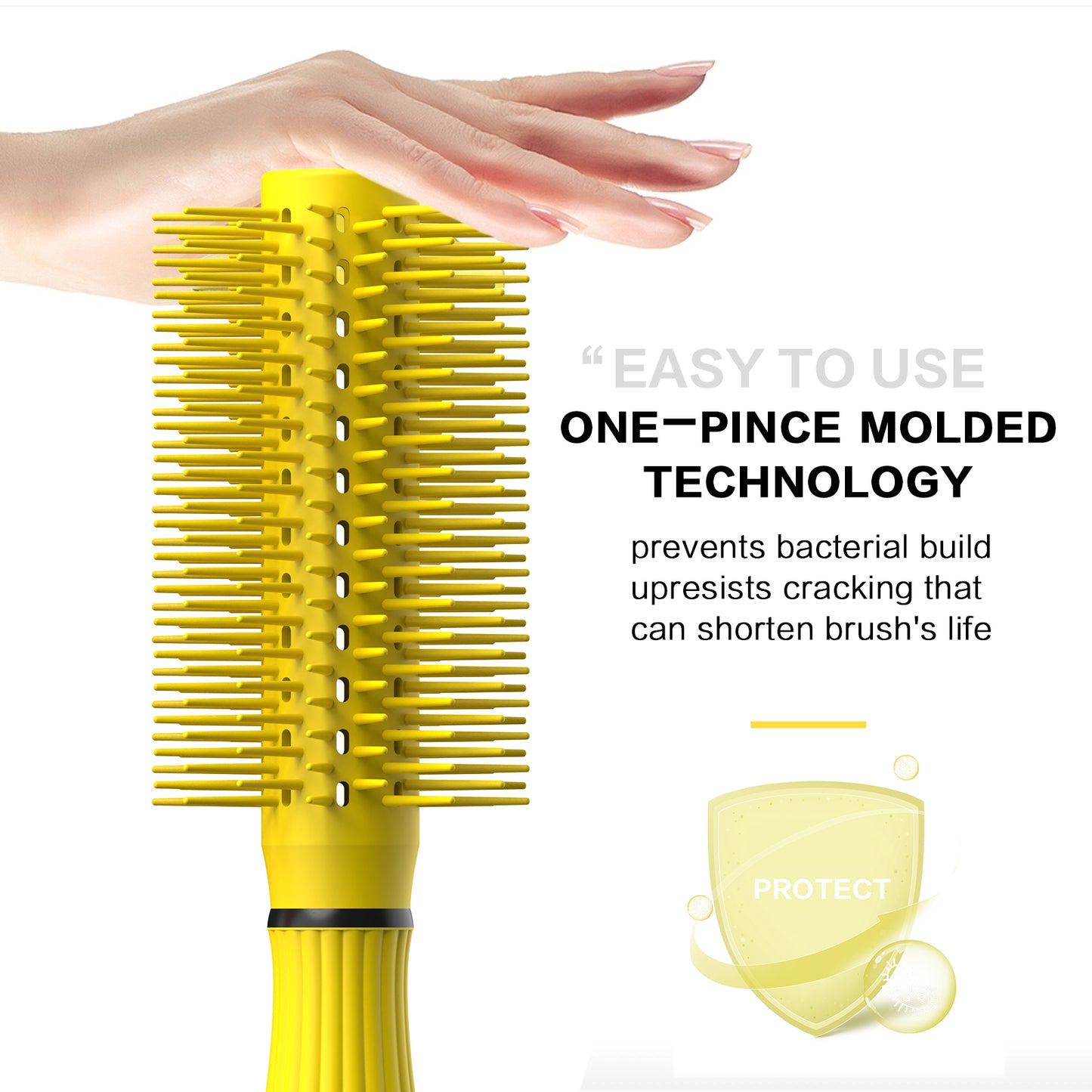 Round Brush for Blow Drying Dryer Large Round Hair Barrel Brush Scented TPEE Plastic Bristles Ionic Tech Round Barrel Brush Soft Bristle for Styling Curling Shine Anti-Static Curling Hairbrush