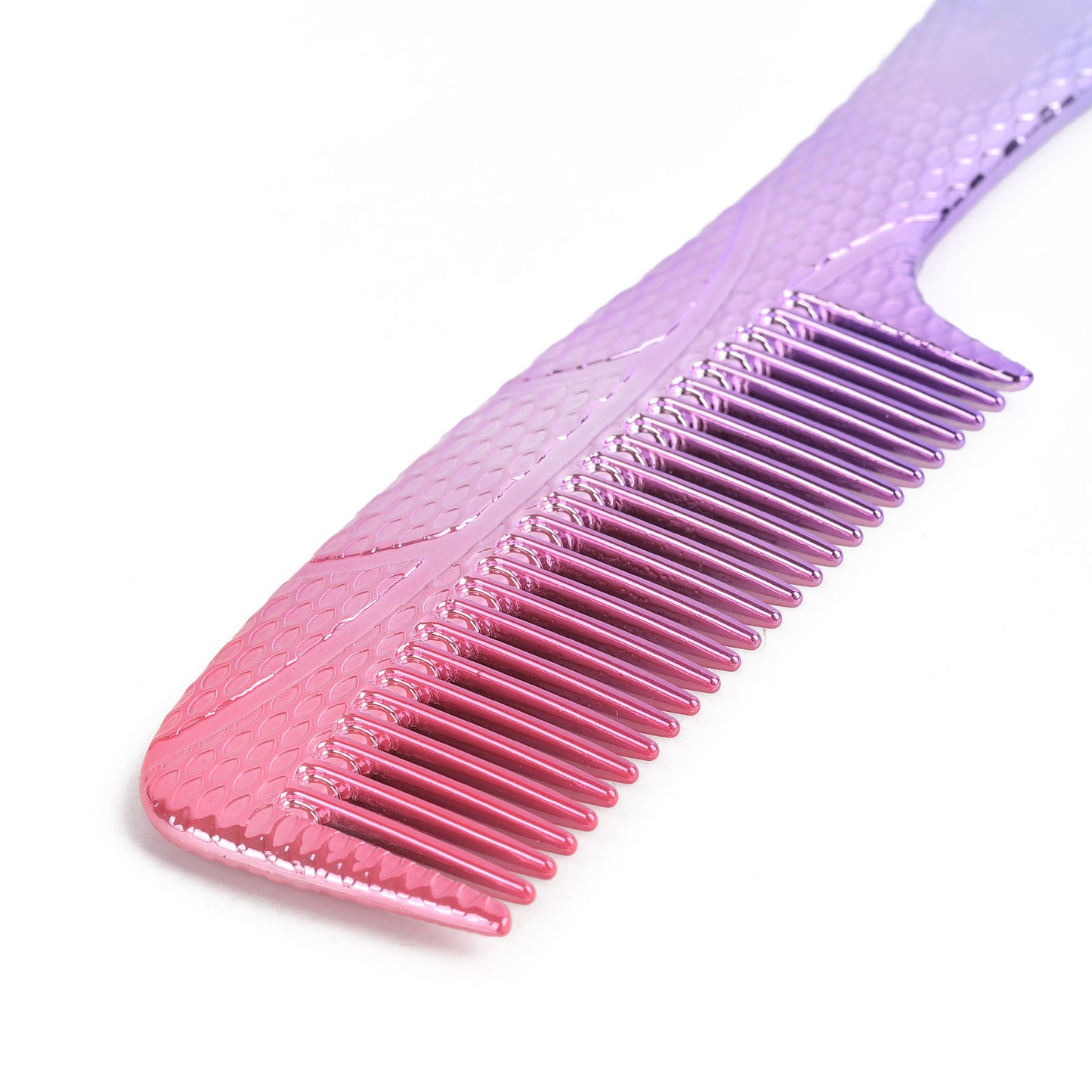 CANDYBRUSH Shatterproof PC Wide Tooth Comb for Thick Hair - Unbreakable Detangler for Women & Teens Travel, Salon Grade Gradient Clear Hair Styling Tool