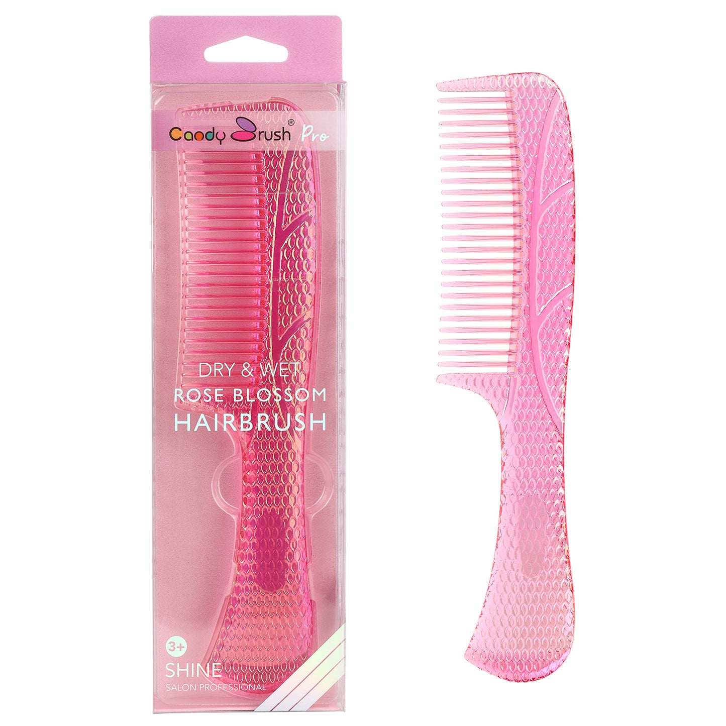 Candy Brush Wide Tooth Comb for Women Curly Wet Hair Comb Colorful Men Girls Long Short Thick Fine Hair Curls Detangling Hair Combs Fashion Popular Styling Transparent Large