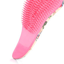 Detangler Wet Hair Brush Mini Detangling Hairbrush for Curly Thick Natural Straight Fine Wet Dry Hair for Kids Toddlers Girls Pain Free Small (Cute Flower)