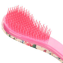 Detangler Wet Hair Brush Mini Detangling Hairbrush for Curly Thick Natural Straight Fine Wet Dry Hair for Kids Toddlers Girls Pain Free Small (Cute Flower)