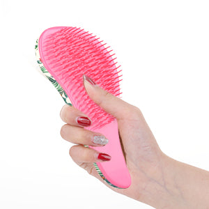 Detangler Wet Hair Brush Mini Detangling Hairbrush for Curly Thick Natural Straight Fine Wet Dry Hair for Kids Toddlers Girls Pain Free Small (Rainforest)
