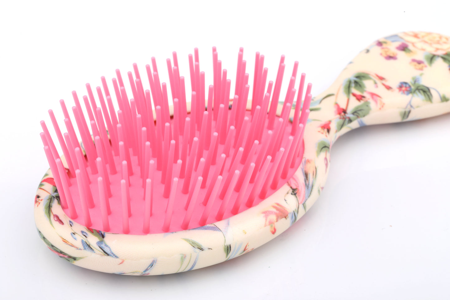 Wet Brush Mini Detangler Hair Brush Detangling Hairbrush for Curly Thick Natural Straight Fine Wet Dry Hair for Kids Toddlers Girls Pain Free Small (Cute Flower)