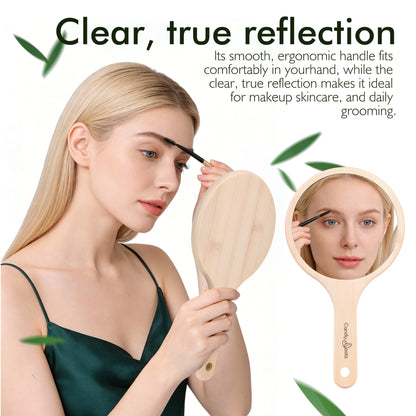 Candy Brush Bamboo Handheld Mirror | BE001