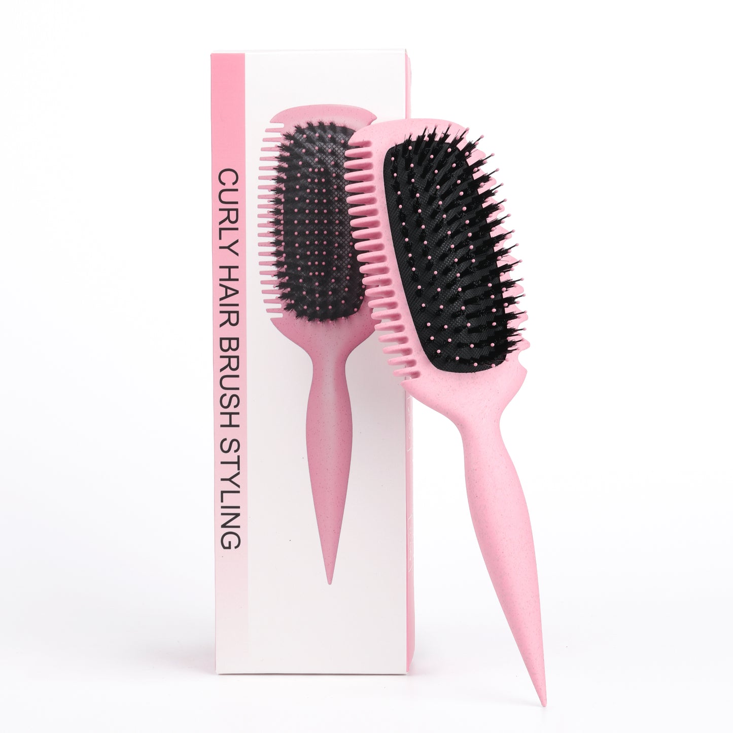 Candy Brush Curl Defining Hair Brush for Effortlessly Detangling & Blow Drying, Nylon & Boar Bristle Paddle Brush