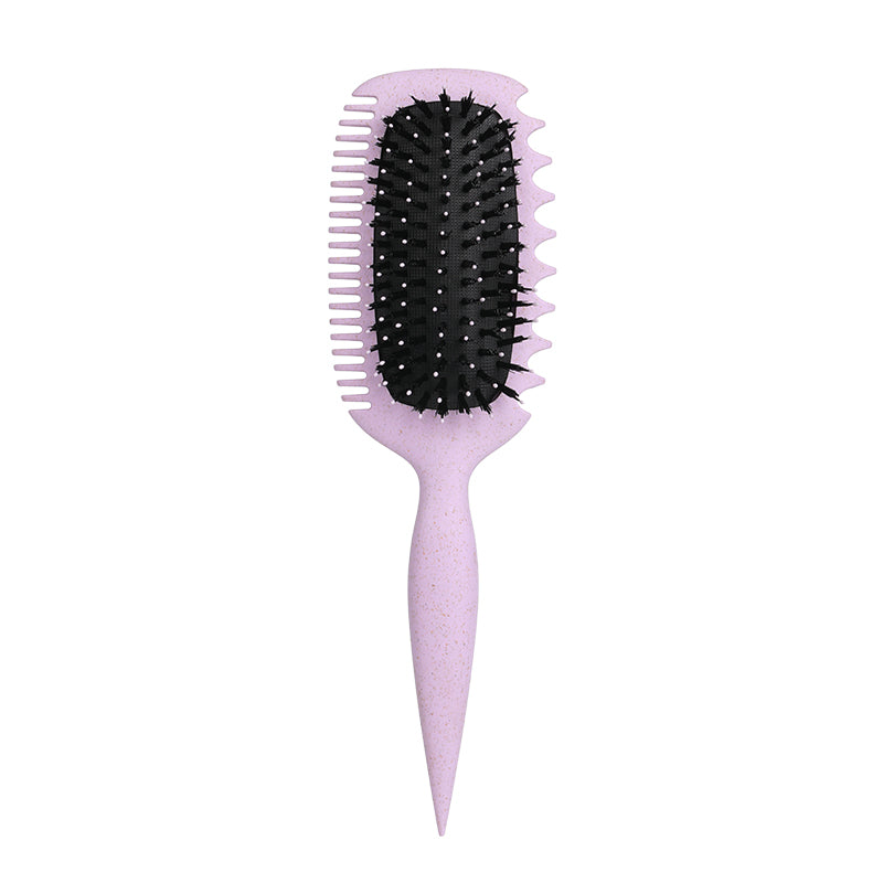 Candy Brush Curl Defining Hair Brush for Effortlessly Detangling & Blow Drying, Nylon & Boar Bristle Paddle Brush