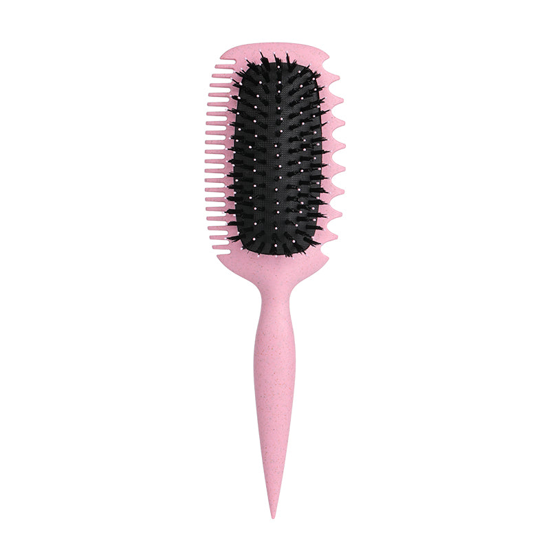 Candy Brush Curl Defining Hair Brush for Effortlessly Detangling & Blow Drying, Nylon & Boar Bristle Paddle Brush