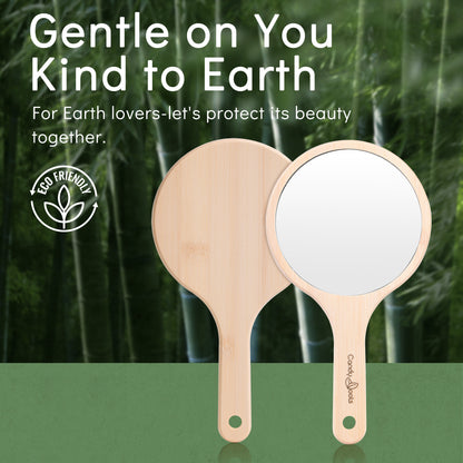 Candy Brush Bamboo Handheld Mirror | BE001