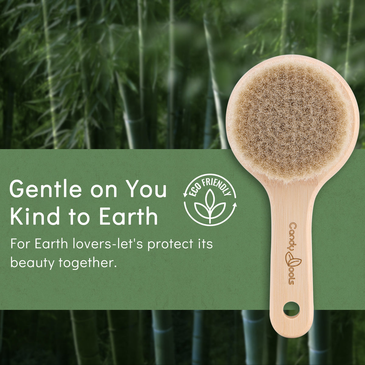 Bamboo Handle Wool Baby Hair Brush | BEB101-4