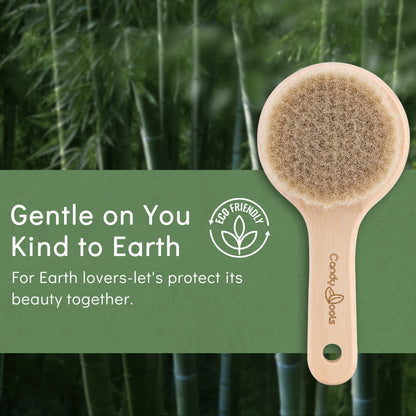 Bamboo Handle Wool Baby Hair Brush | BEB101-4