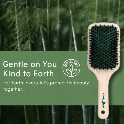Candy Brush Bamboo Boar Bristle Paddle Brush | BE202M