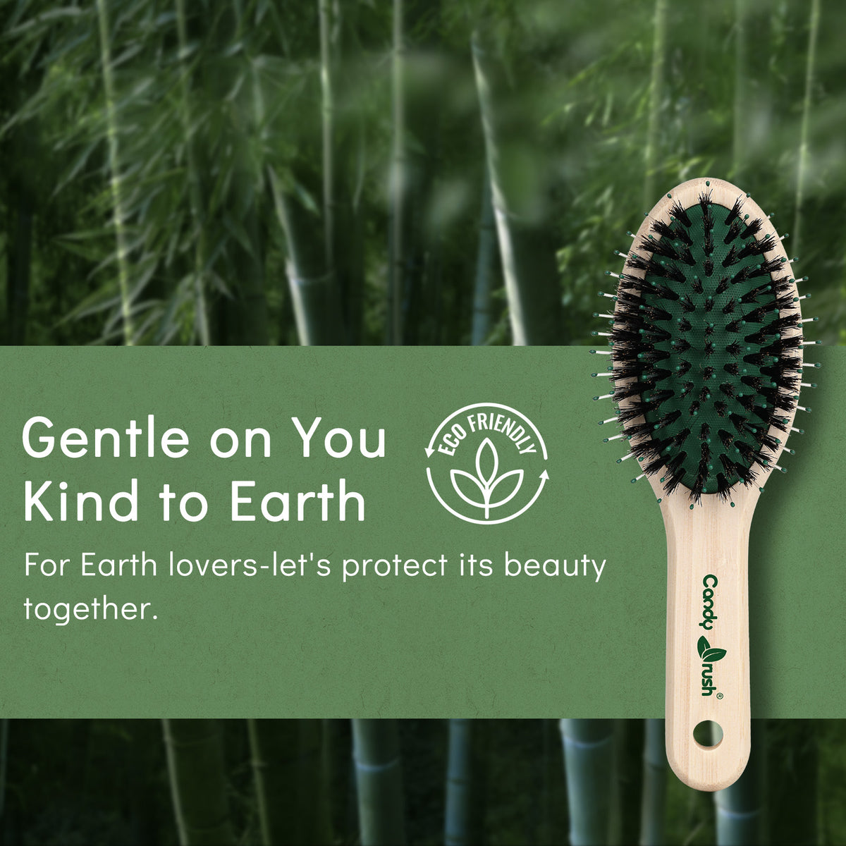 Candy Brush Small Bamboo Boar Bristle Hair Brush | BE301M