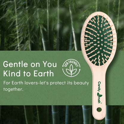 Candy Brush Oval Bamboo Pin Hair Brush | BE302