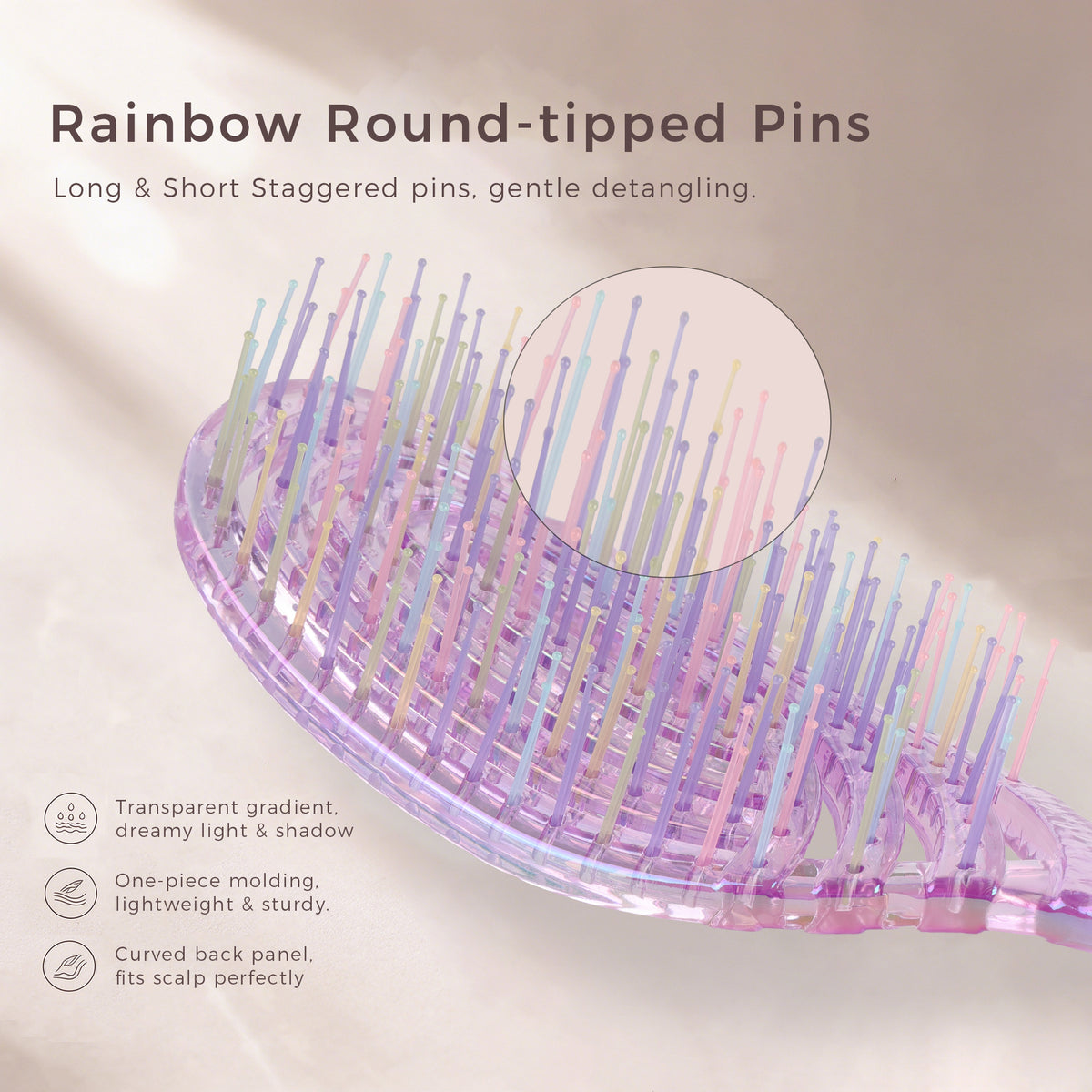 CandyBrush Round Maze Detangling Hair Brush-10 Colors Available