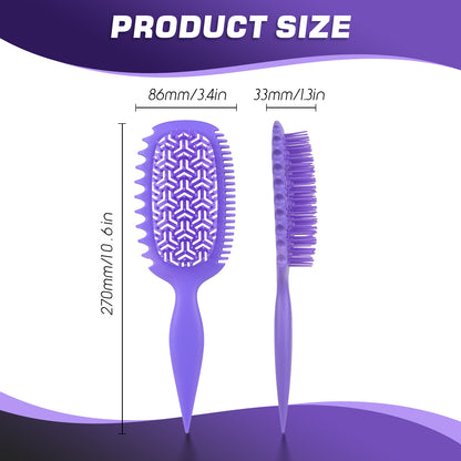 Candy Brush Curlking Hair brush Defining Vented Hair Brush for Effortlessly Detangling & Blow Drying, Professional Airflow Brush for All Hair Types, Shaping & Styling Wet Hair Brush for Women and Girl, Idea Gift