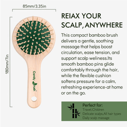 Candy Brush Round Bamboo Pin Hair Brush for Adults | BEB101-3