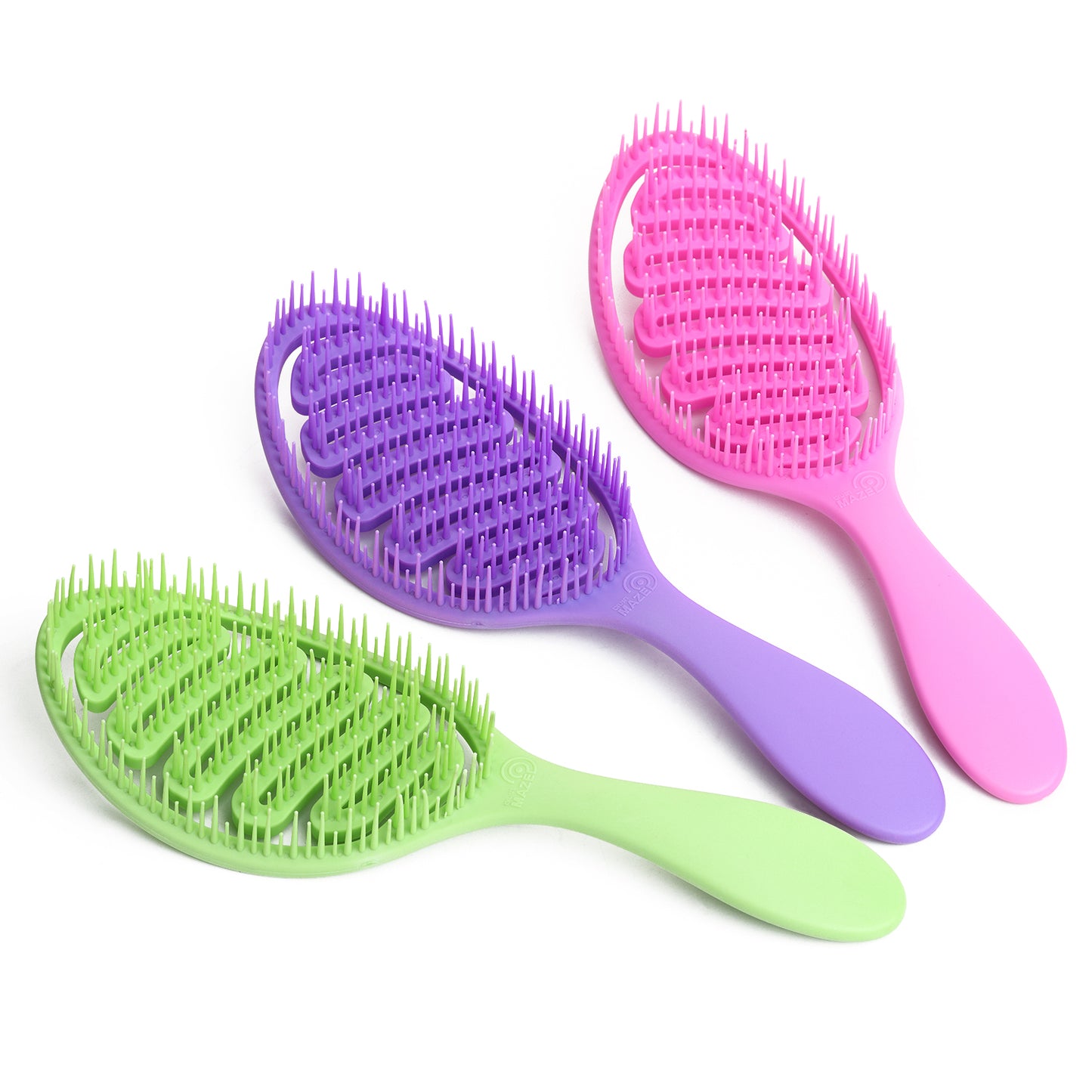 Detangling Hair Brush for Women Men Kids for Wet Long Straight Fine Hair Maze Design Oval Medium