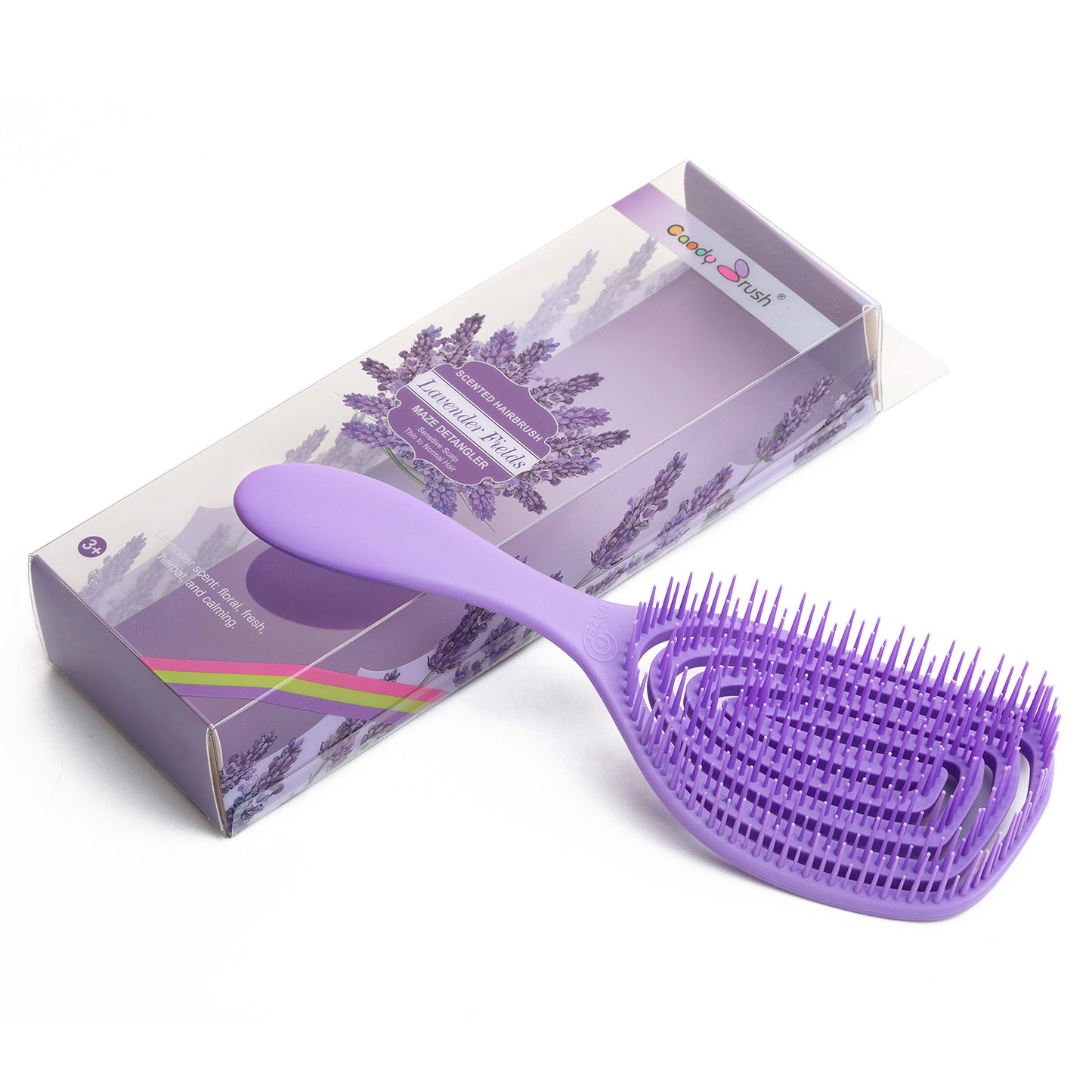 Detangling Hair Brush for Women Men Kids for Long Straight Fine Hair Maze Design Paddle Large
