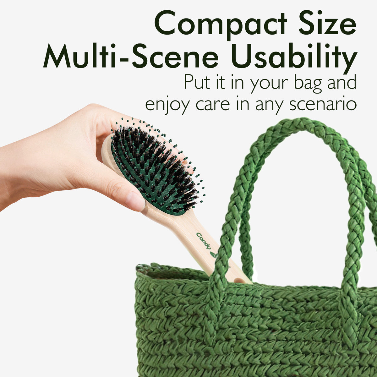 Candy Brush Small Bamboo Boar Bristle Hair Brush | BE301M