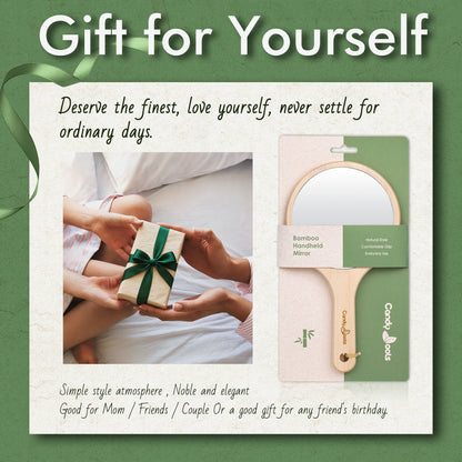 Candy Brush Bamboo Handheld Mirror | BE001