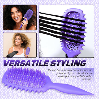 Candy Brush Curlking Hair brush Defining Vented Hair Brush for Effortlessly Detangling & Blow Drying, Professional Airflow Brush for All Hair Types, Shaping & Styling Wet Hair Brush for Women and Girl, Idea Gift