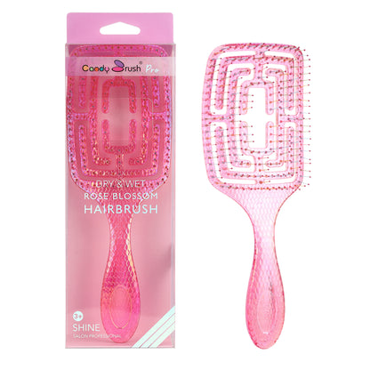 Brosse à cheveux dégradée CandyBrush – Brosse carrée démêlante à poils longs et courts, outil de coiffage antistatique pour cheveux bouclés, raides et épais
