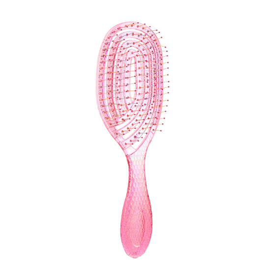 CandyBrush Solid Color Detangling Brush –Round Shape Soft Bristles with Maze Design for Wet & Dry Hair, Anti-Frizz & Blow-Dry Friendly Styling Brush for All Hair Types