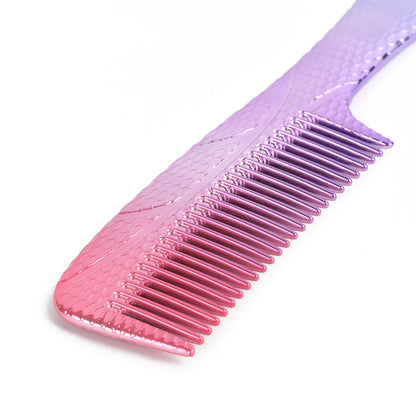 CANDYBRUSH Shatterproof PC Wide Tooth Comb for Thick Hair - Unbreakable Detangler for Women & Teens Travel, Salon Grade Gradient Clear Hair Styling Tool