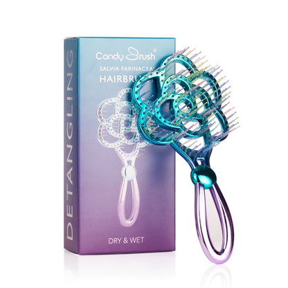 Blooming Flower Hair Brush – Crystal Vent Detangling Brush for Wet & Dry Hair