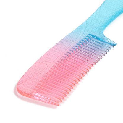 CANDYBRUSH Shatterproof PC Wide Tooth Comb for Thick Hair - Unbreakable Detangler for Women & Teens Travel, Salon Grade Gradient Clear Hair Styling Tool