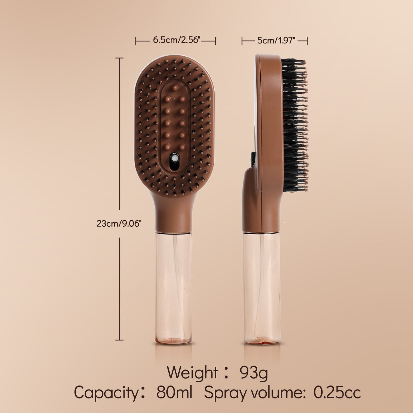 MistBrush™ 3-in-1 Misting Hair Brush – Spray, Detangle & Massage