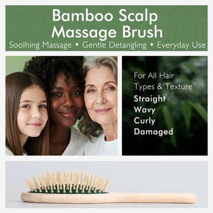 Candy Brush Oval Bamboo Pin Hair Brush | BE302