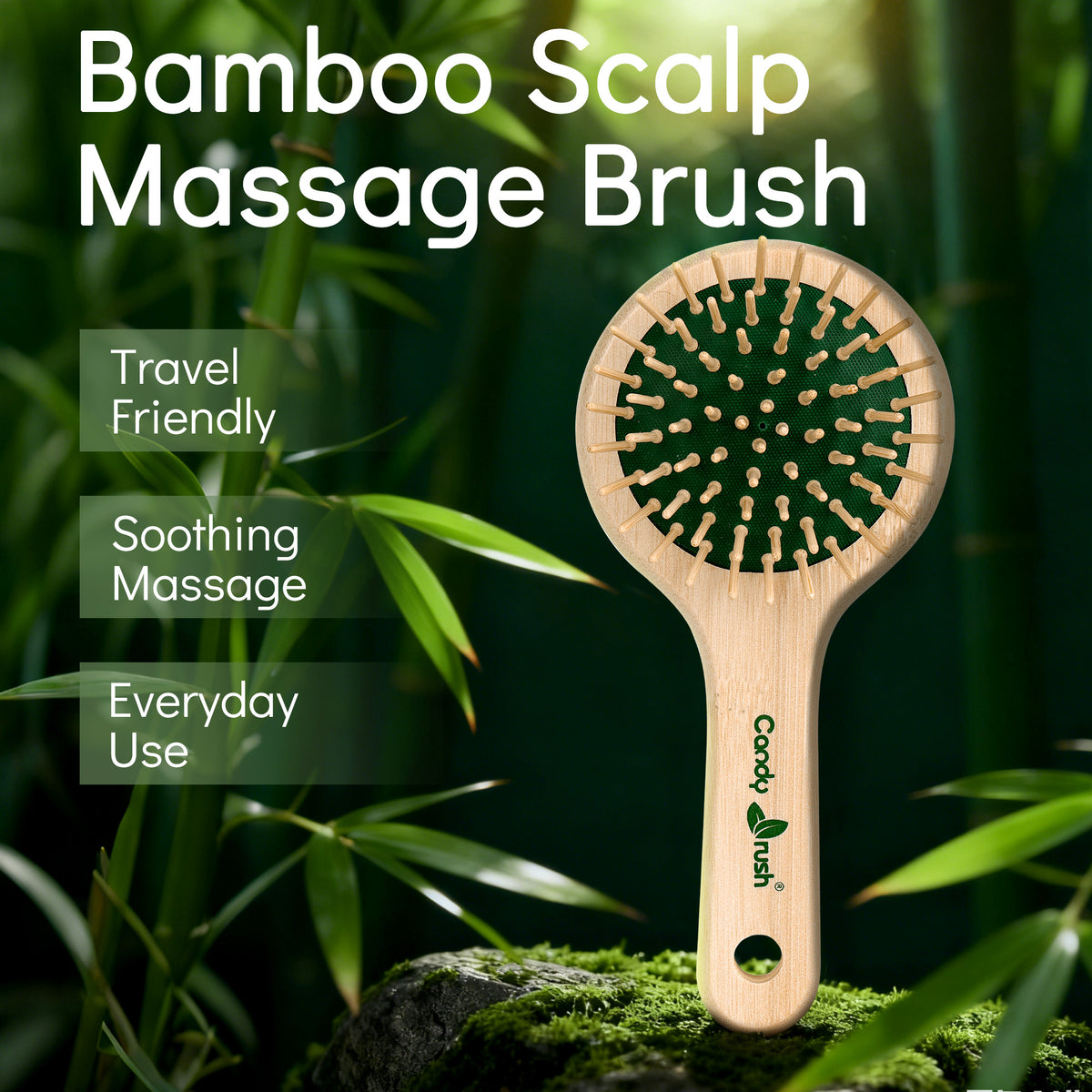 Candy Brush Round Bamboo Pin Hair Brush for Adults | BEB101-3