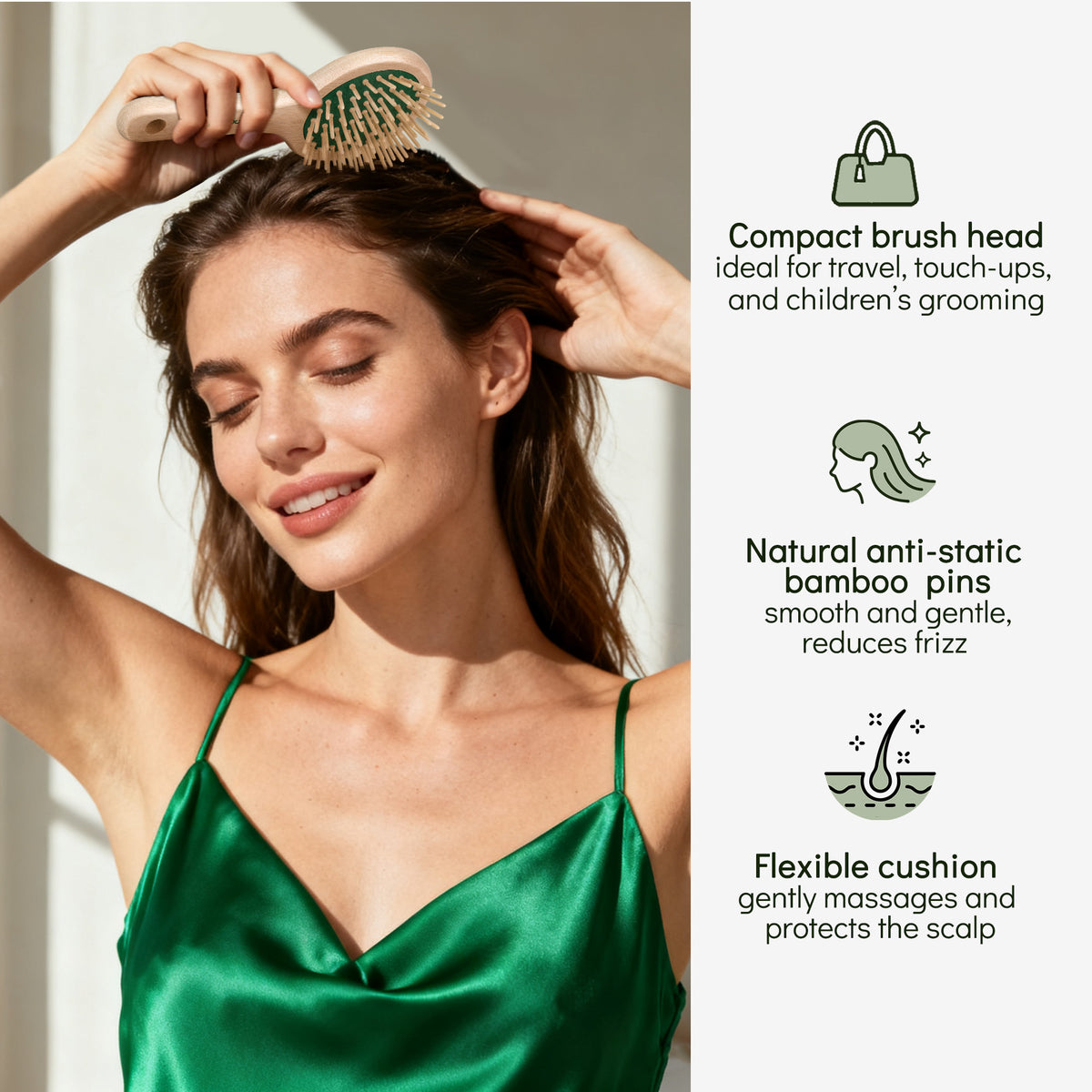 Candy Brush Round Bamboo Pin Hair Brush for Adults | BEB101-3