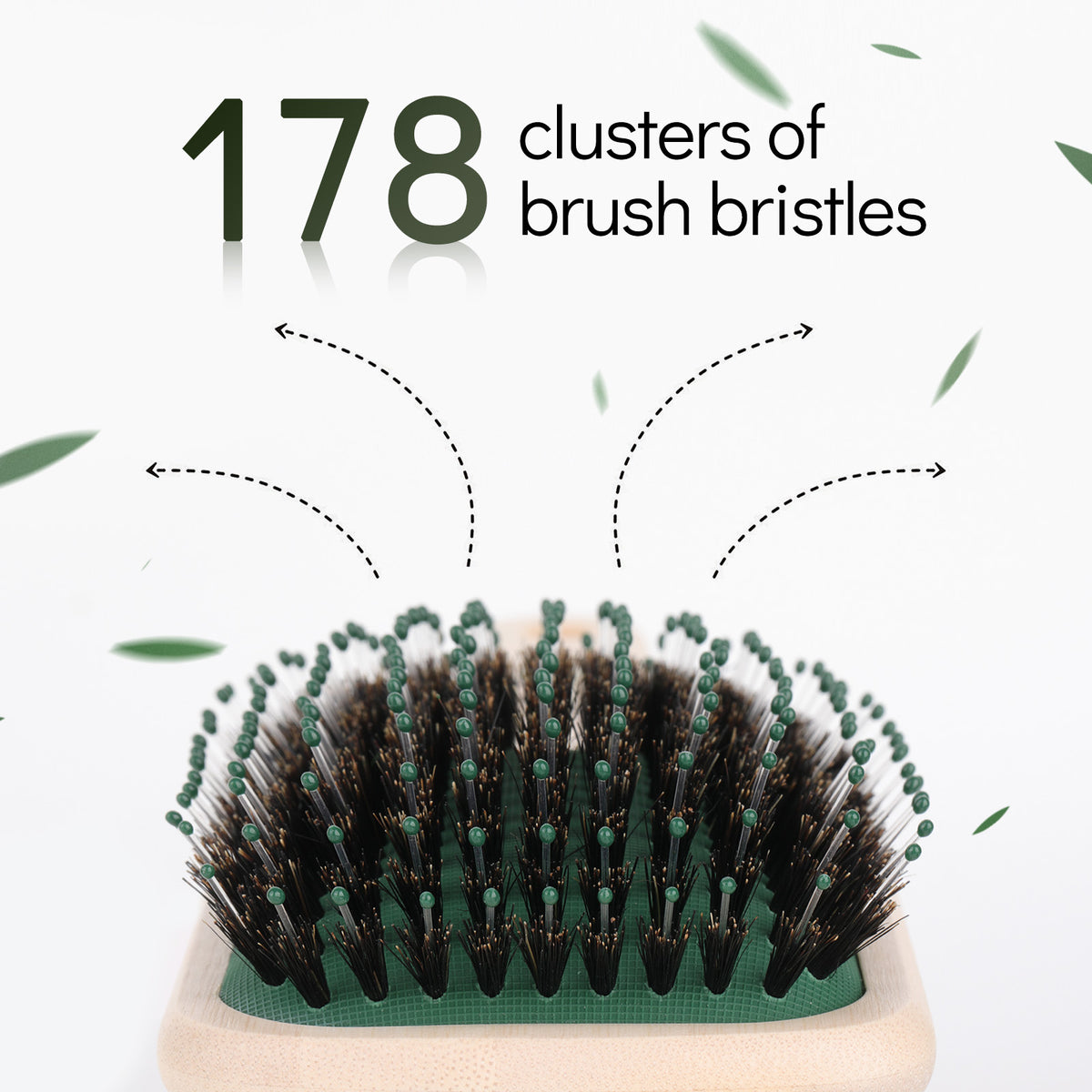 Candy Brush Bamboo Boar Bristle Paddle Brush | BE202M