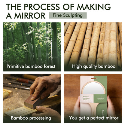 Candy Brush Bamboo Handheld Mirror | BE001