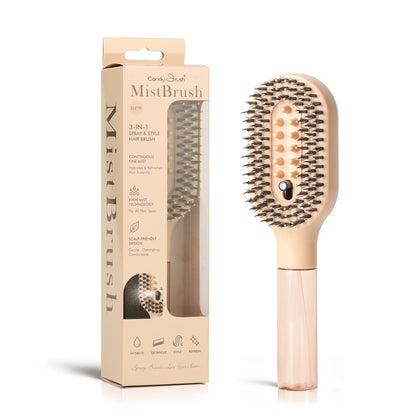 MistBrush™ 3-in-1 Misting Hair Brush – Spray, Detangle & Massage