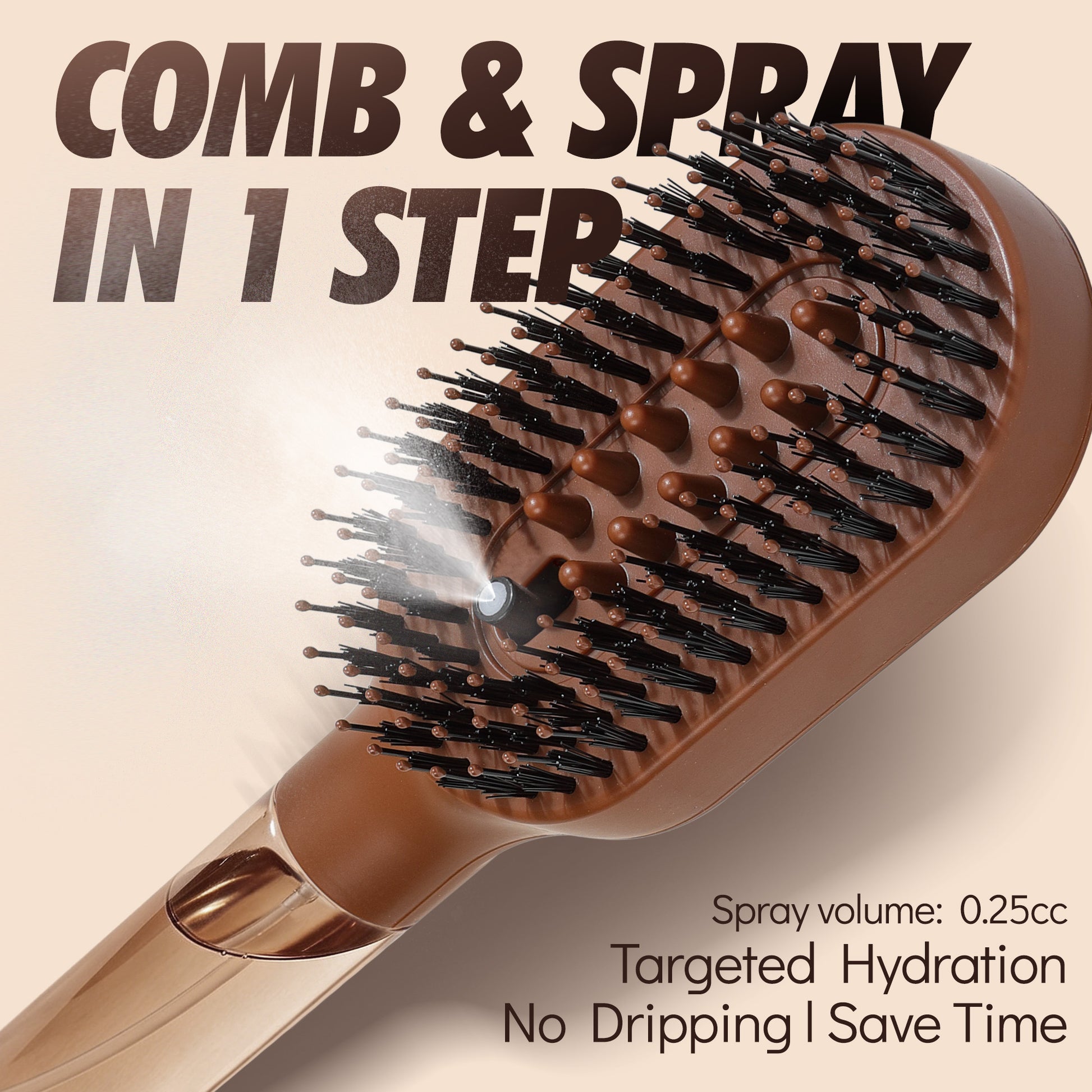 MistBrush built-in 0.25cc fine mist spray
