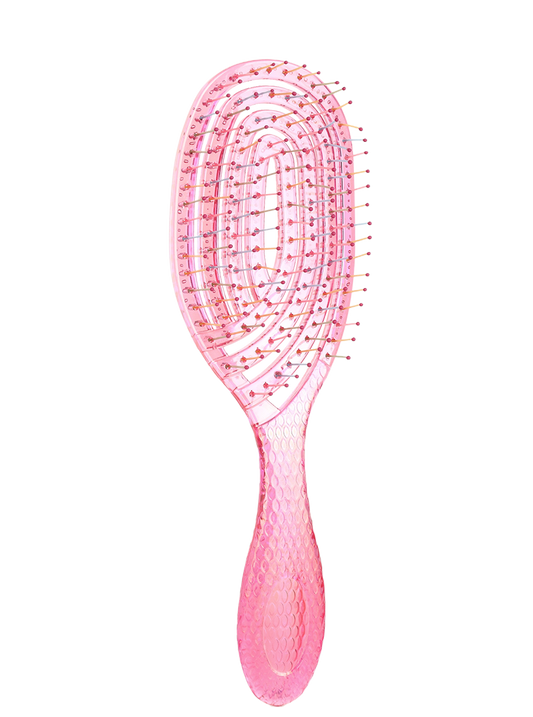 CandyBrush Solid Color Detangling Brush –Round Shape Soft Bristles with Maze Design for Wet & Dry Hair, Anti-Frizz & Blow-Dry Friendly Styling Brush for All Hair Types