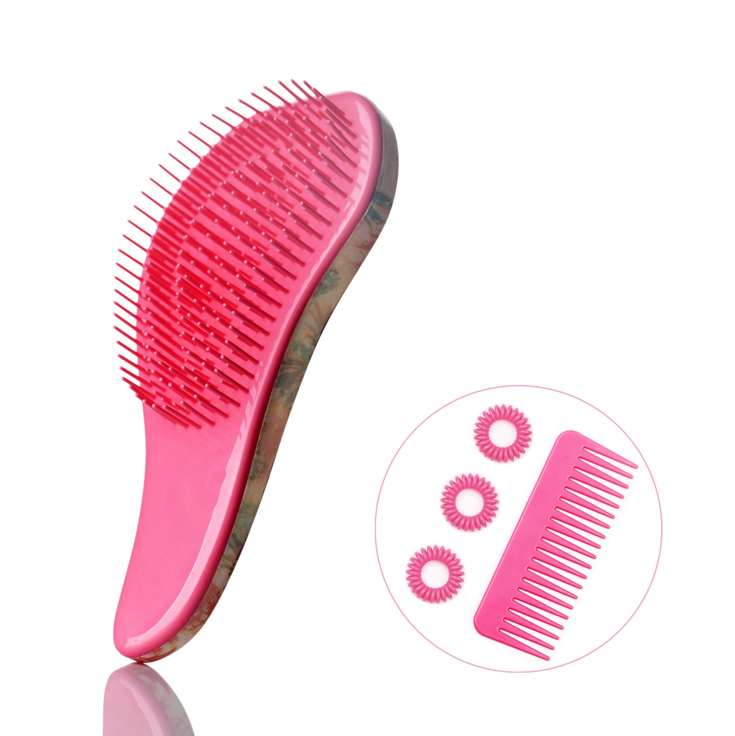 Detangler Wet Hair Brush Mini Detangling Hairbrush for Curly Thick Natural Straight Fine Wet Dry Hair for Kids Toddlers Girls Pain Free Small (Pineapple)