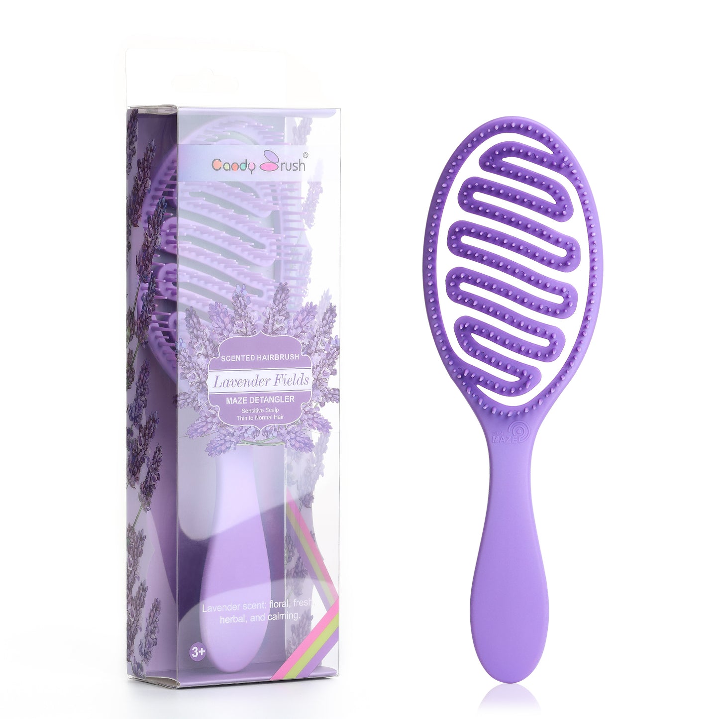 Detangling Hair Brush for Women Men Kids for Wet Long Straight Fine Hair Maze Design Oval Medium