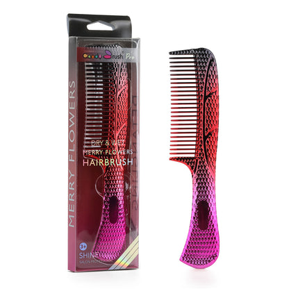 CANDYBRUSH Shatterproof PC Wide Tooth Comb for Thick Hair - Unbreakable Detangler for Women & Teens Travel, Salon Grade Gradient Clear Hair Styling Tool