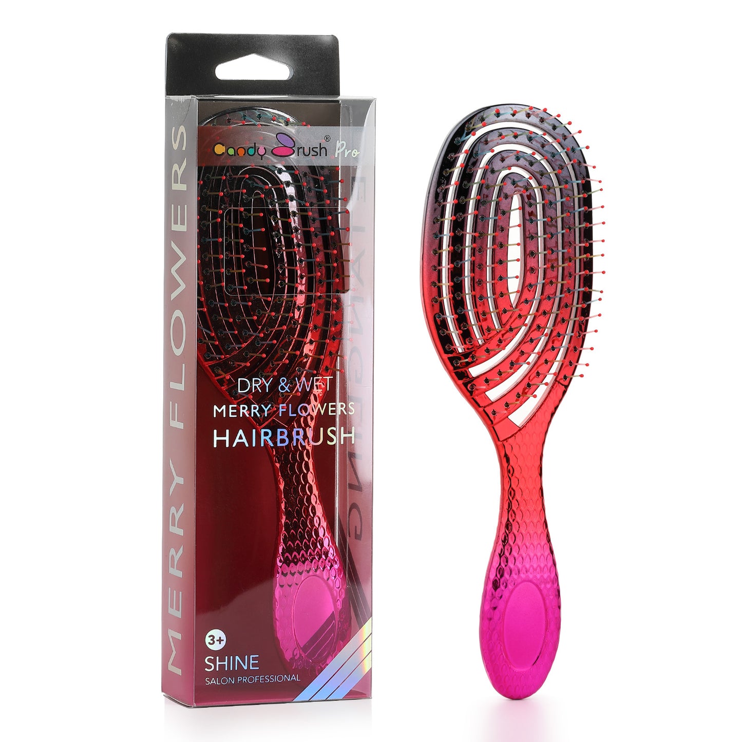 Curved Vented Hair Brush Detangling for Blow Drying Colorful Wet Hair Brushes for Long Straight Fine Hair for Women Round Styling Spiral Detangler Soft Bristles Medium Gradient