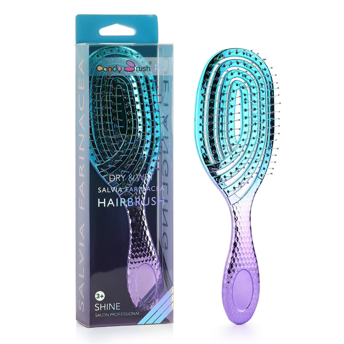 Curved Vented Hair Brush Detangling for Blow Drying Colorful Wet Hair Brushes for Long Straight Fine Hair for Women Round Styling Spiral Detangler Soft Bristles Medium Gradient